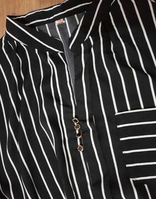 Bluza/Camasa dungi alb/negru,mar 42,stare perfecta