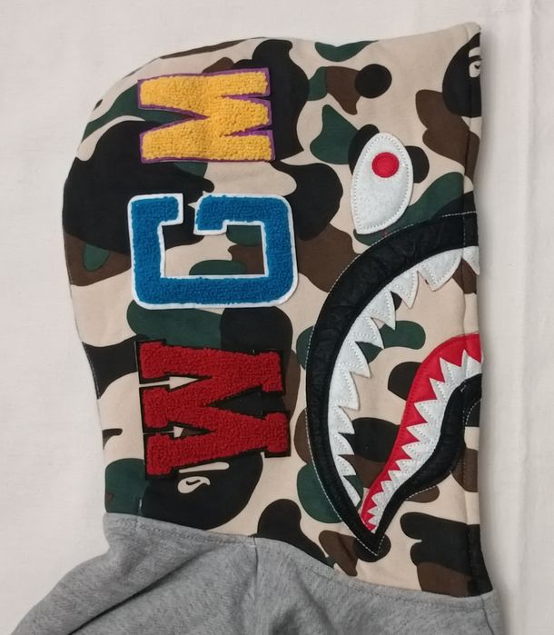 A Bathing Ape Bape Space Camo Shark Hoodie горнище S памучен суичър