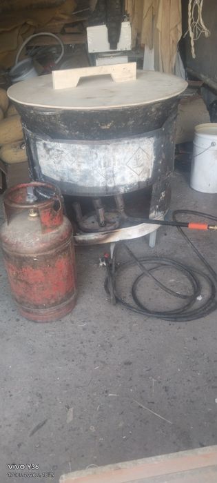 Тайқазан ошағымен газ балонымен