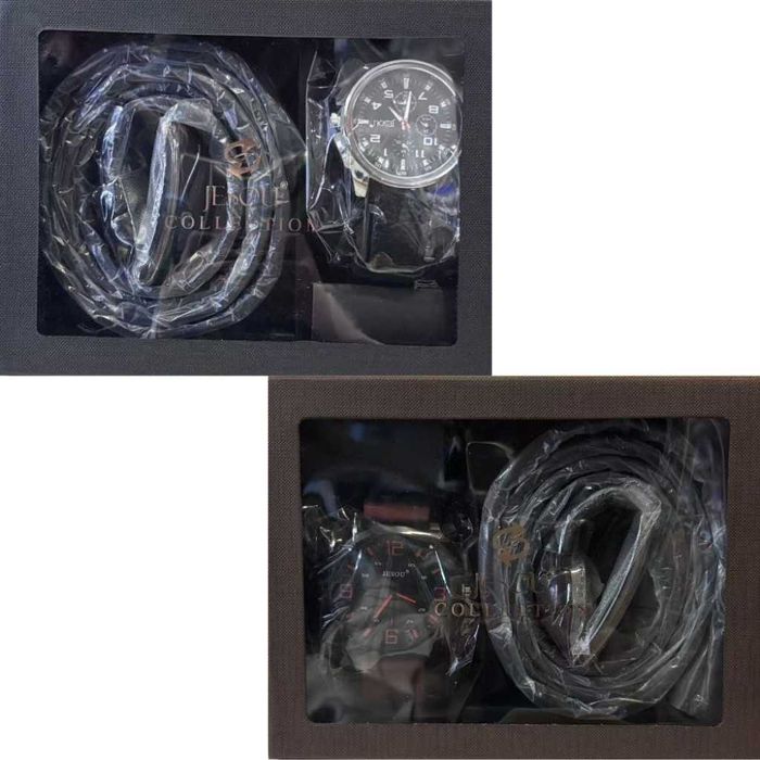 Стилен мъжки комплект - Часовник и колан