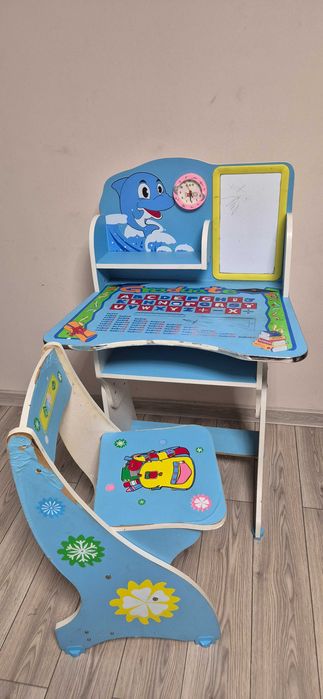 Birou copii reglabil cu scaun