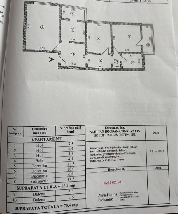 Apartament 3 camere