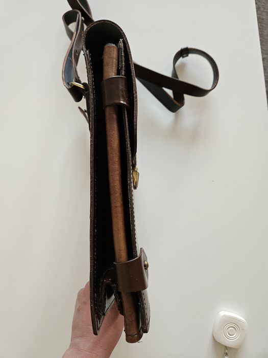 Geanta vintage  piele militara