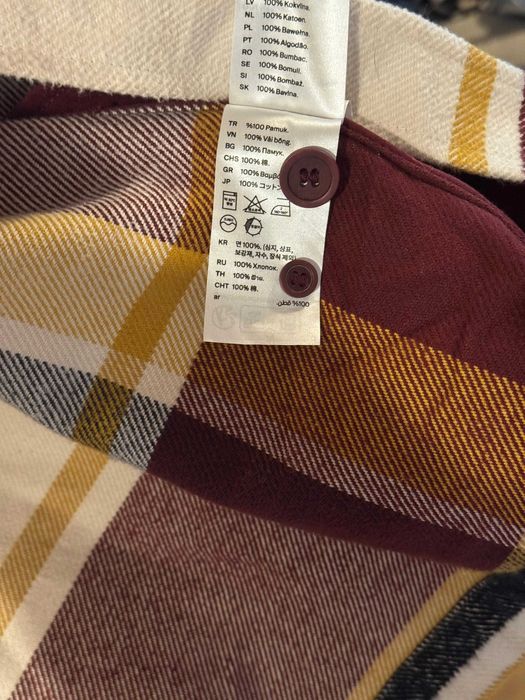 Cămașă în carouri COS, bumbac gros 100%