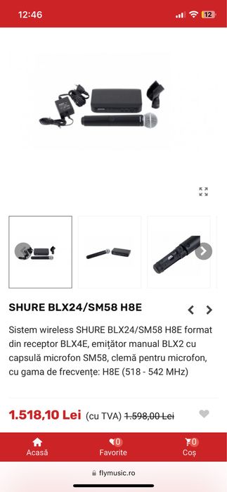 Microfon shure blx4