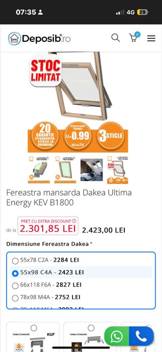 Verestre tip velux mansarda noi , in cutie cu 3 sticle (tripan)