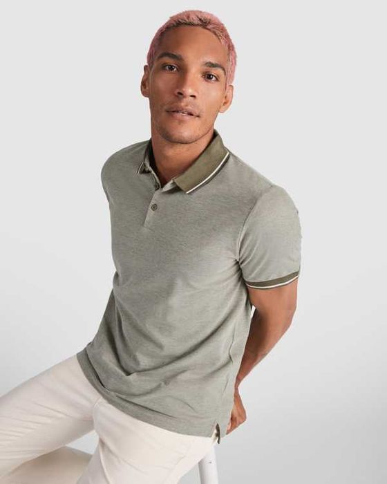 Tricou Polo ZDS in culori melanj, din bumbac, pentru barbati