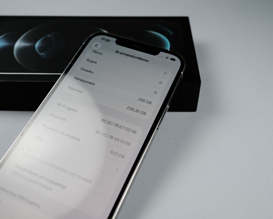 iPhone 12 Pro Max 256GB, Silver, добро състояние, Apple Diagnostics, кутия, кабел