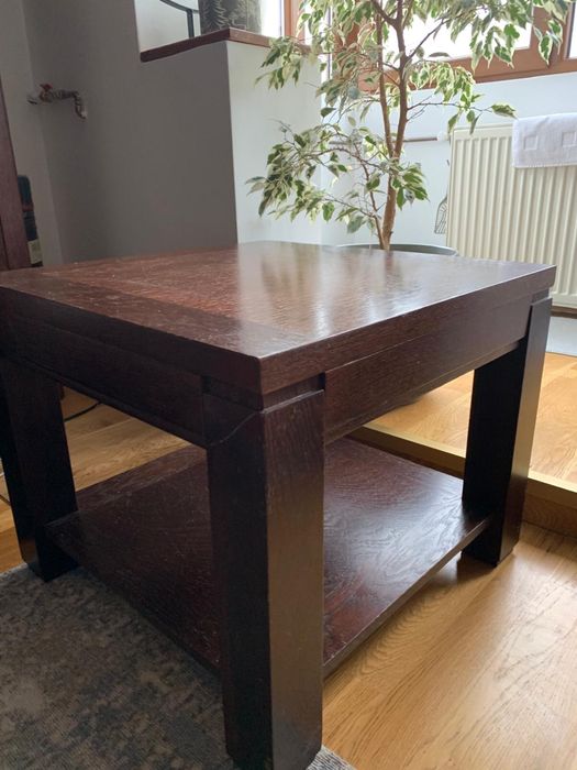 Masă lemn stejar Mobexpert 55x55x45 cm