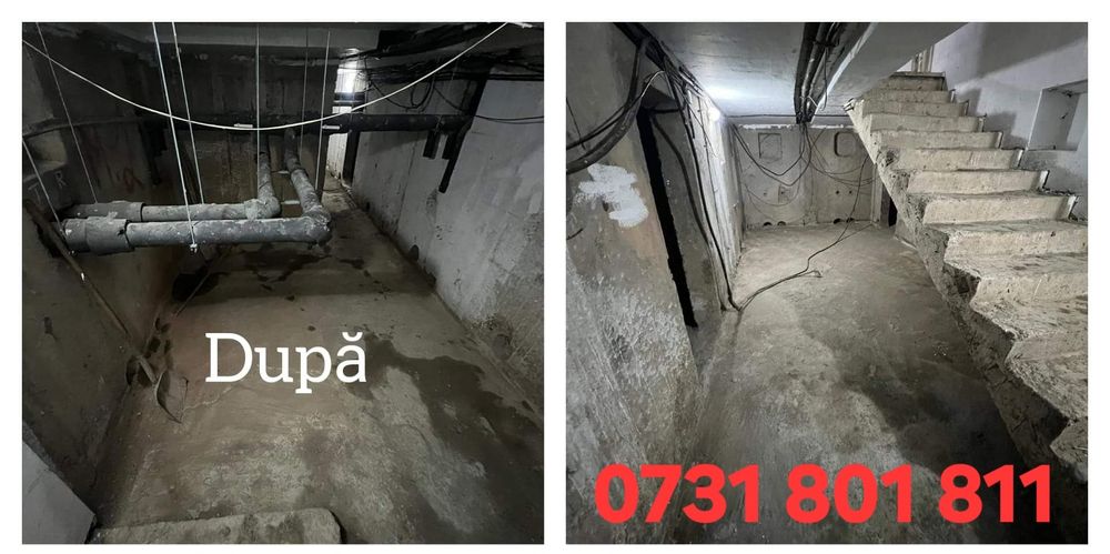 Curățenie subsol și inlocuire conducte