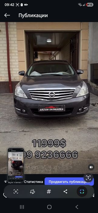 Nissan teana ideal xollatta
