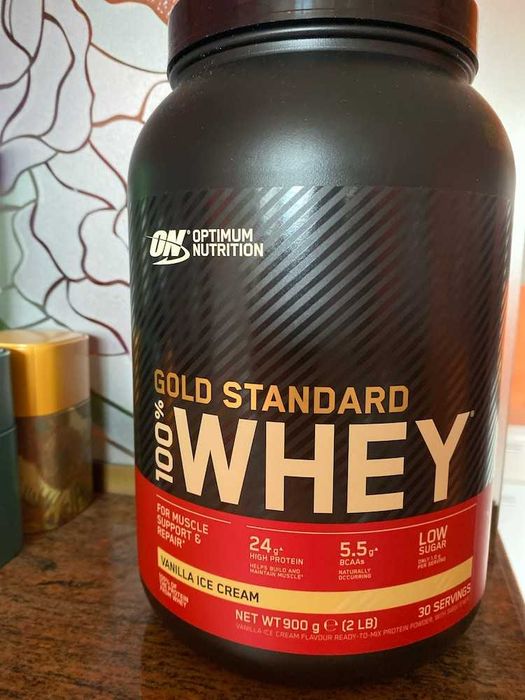 nu livrez, pret fix, pudra proteica "vanilla ice cream" Optimum Nutrition, ON 100% Whey Gold Standard, 896g