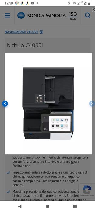 Imprimanta Konica minolta 4050l  inteligenta, scanner Smart WiFi Fax