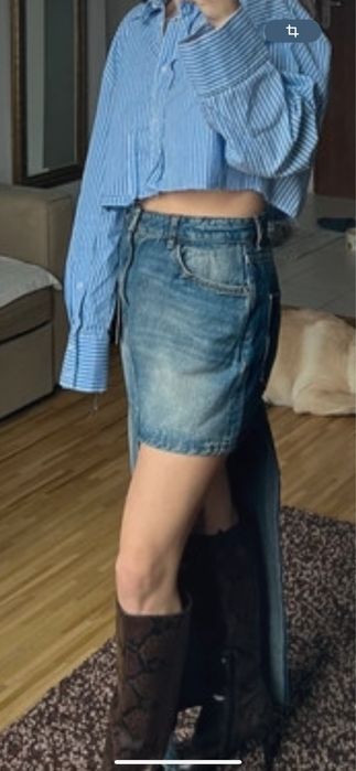 Zara Fusta blugi asimetrica S(36)