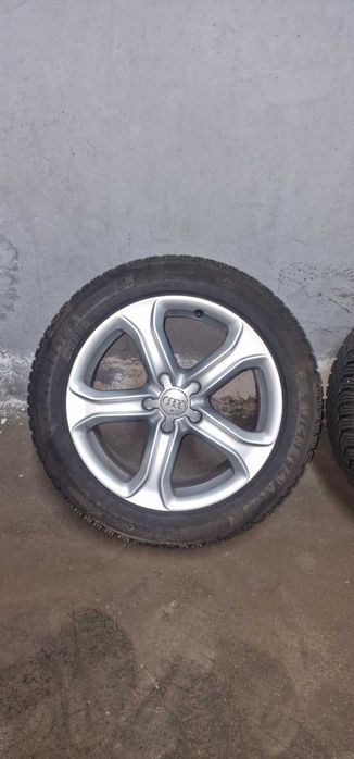 Set jante originale Audi R17 ET28 5x112 + anvelope Michelin Alpin 6 225/50 R17
