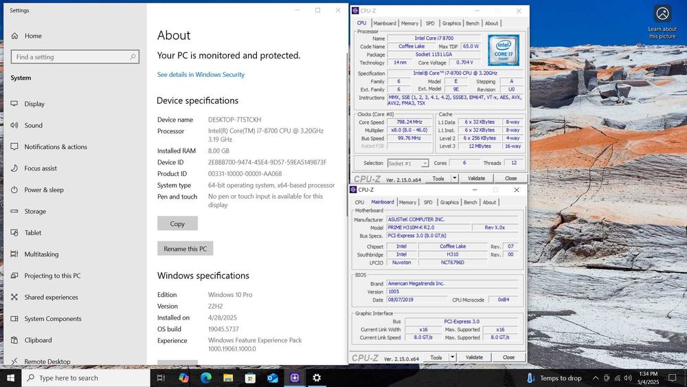 Procesor socket 1151 Intel I7 8700