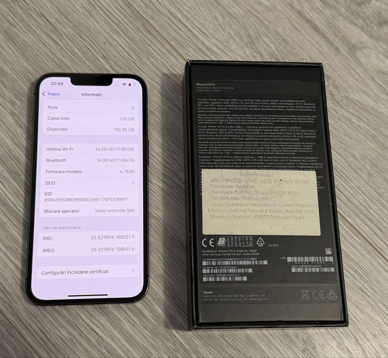 Iphone 13 pro, 128 GB