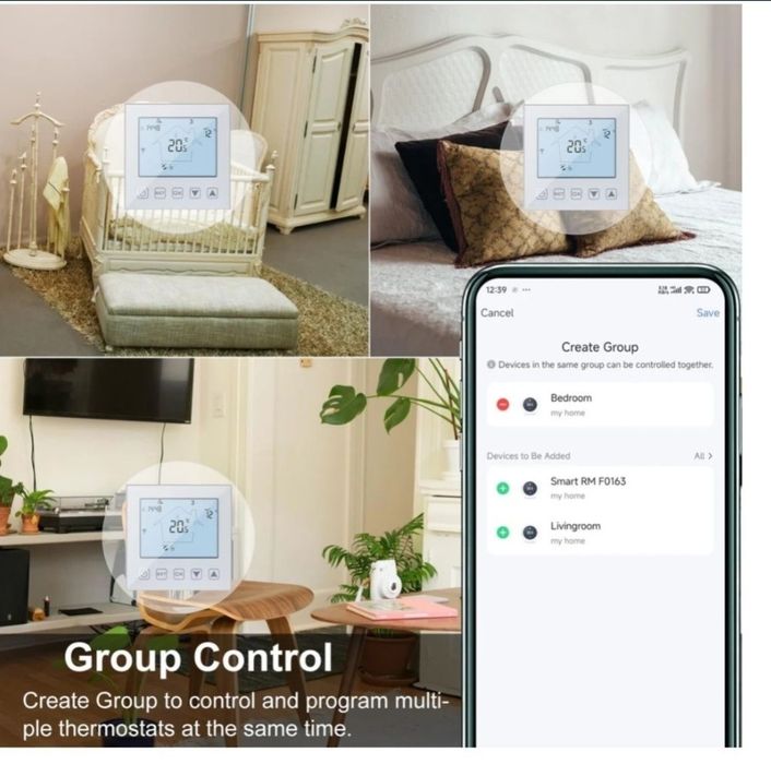 Termostat Ketotek 16A încălzire electrică pardoseala