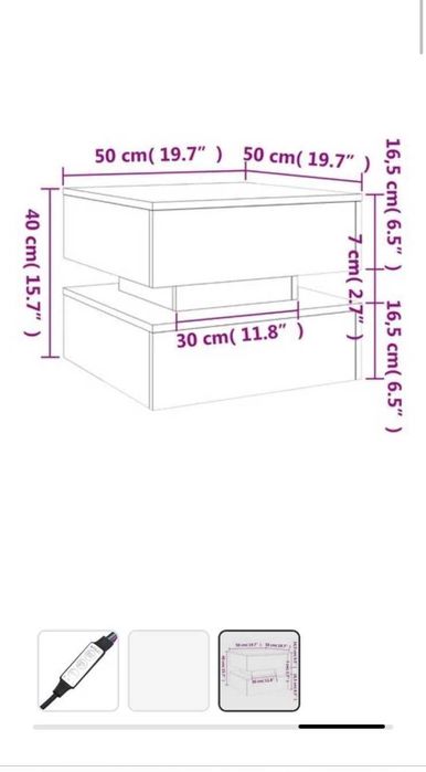 Маса за Кафе с лед осветление