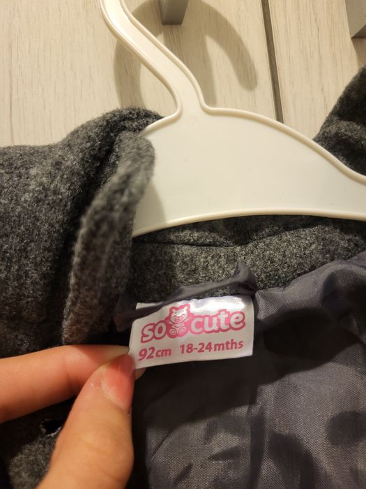 Palton gri  fetițe