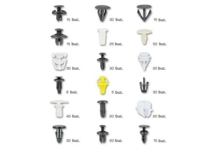 Set clipsuri cleme auto de plastic honda 345 piese