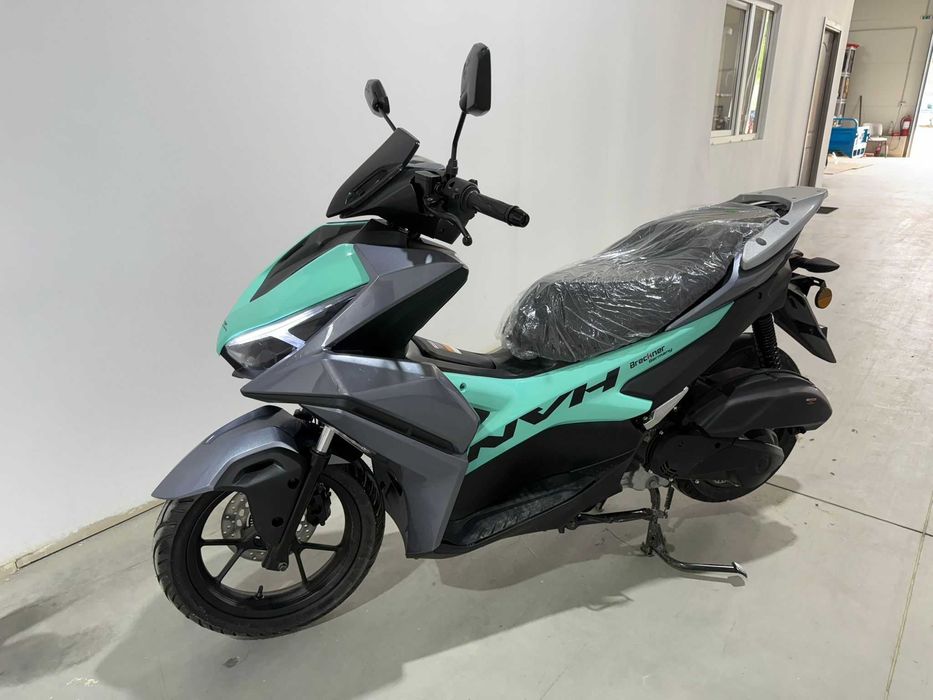 Scuter Breckner NVH 125 CU PERMIS pe benzina CIV inclus gri-turcoaz