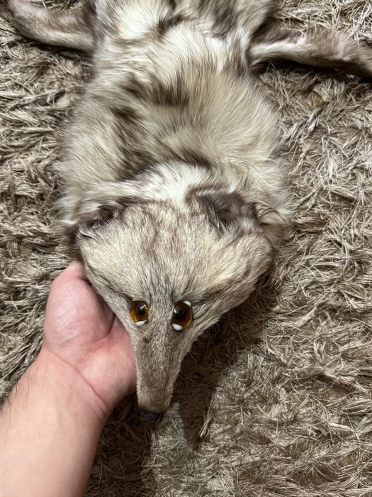 Guler din blana de vulpe polara