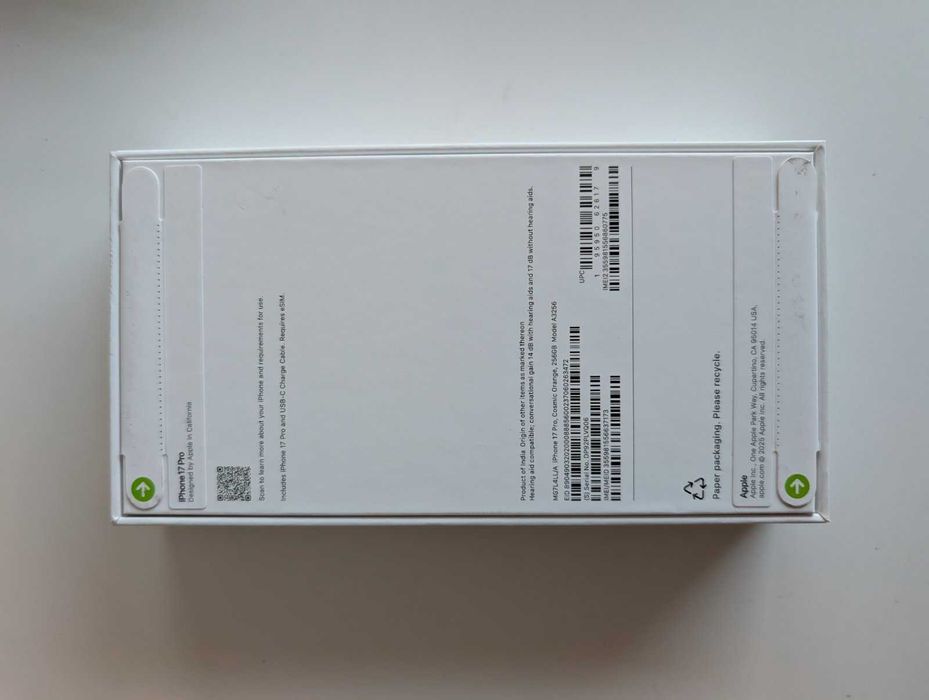 Apple iPhone 17 Pro 256 GB Cosmic Orange, неразопакован + протектори