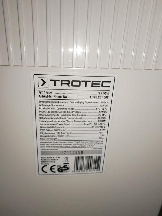 Dezumidificator Trotec