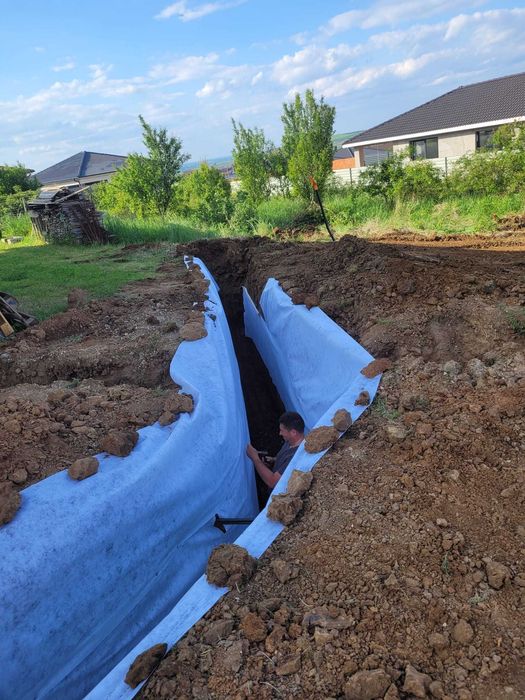Montaj fose septice si canalizari cu sapatura inclusa si drenaj