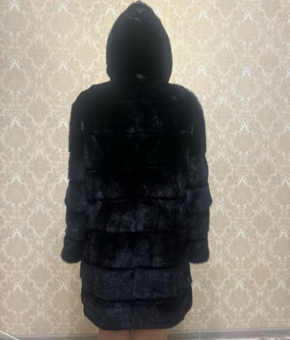 Норковая шуба поперечная