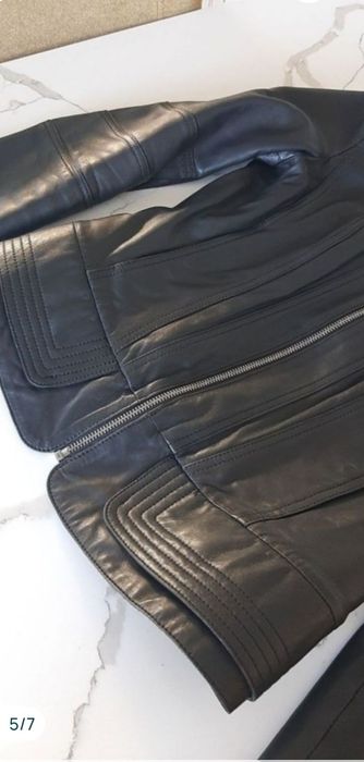 Jacheta  dama, din piele naturala moale/S