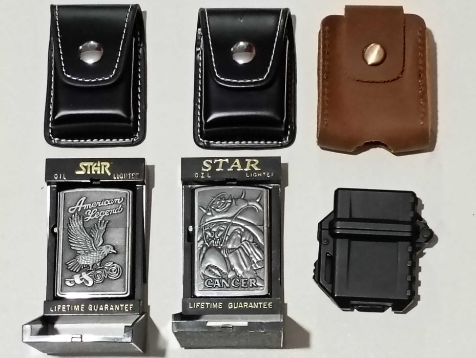 2 запалки Zippo + Калъфчета за колан