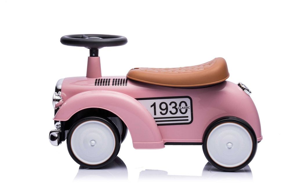 Masinuta premergator fara pedale Kinderauto Retro Baby Car Roz