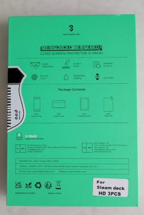 Folie de sticla HD pentru  Steam Deck normal  / Oled  x3 Bucati