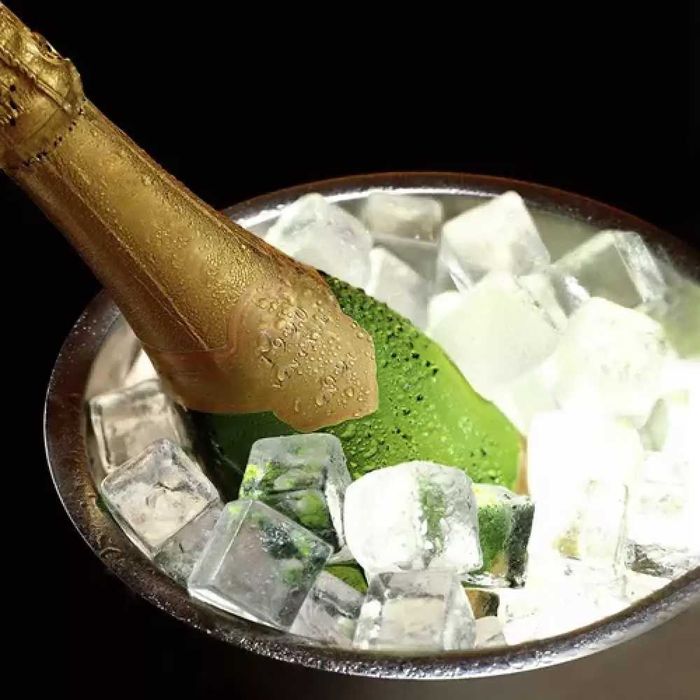 Луксозна ледарка с аксесоари, лед, изстудяване шампанско, вино, бира