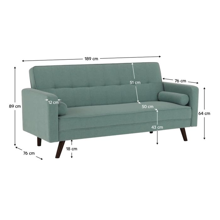 Canapea extensibilă, material verde-mentol, OTISA