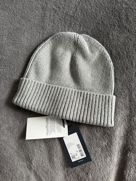 Tommy Hilfiger Flag beanie caciula unisex gri cu logo mic brodat bumbac pima OS noua originala 100%