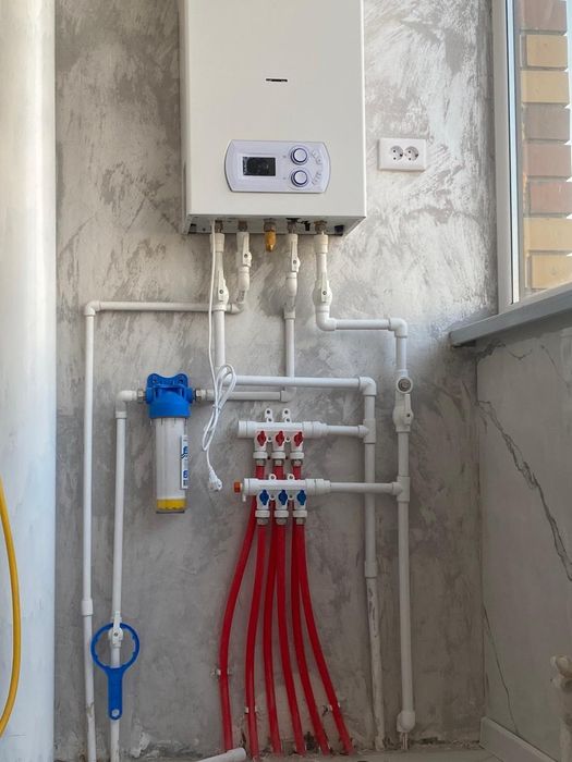 Выполняю установку газовых котлов,  теплых полов,  все виды сантехниче