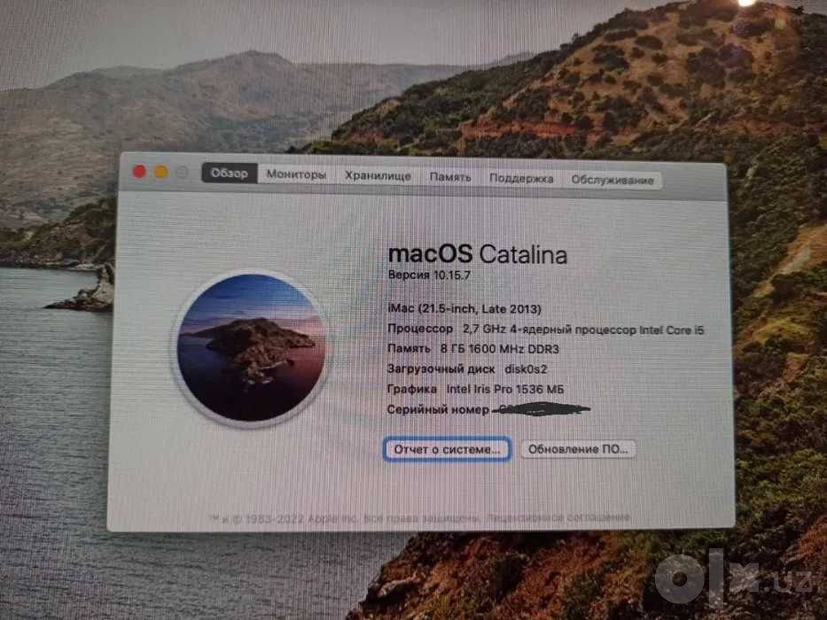 Моноблок Apple i5 8гб/1ТБ ишлайди айби йук