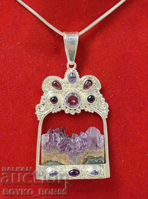Голям Сребърен Марков Vintage Медальон SAJEN Jewelry от Бали