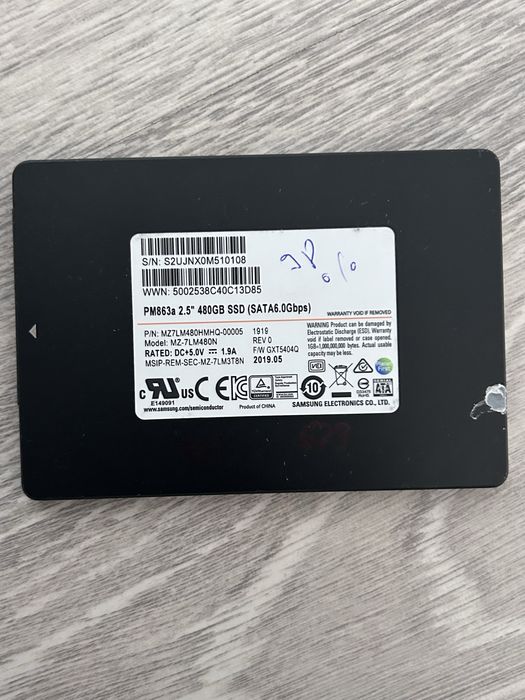 Ssd Samsung enterprise  480Gb/ 1Tb