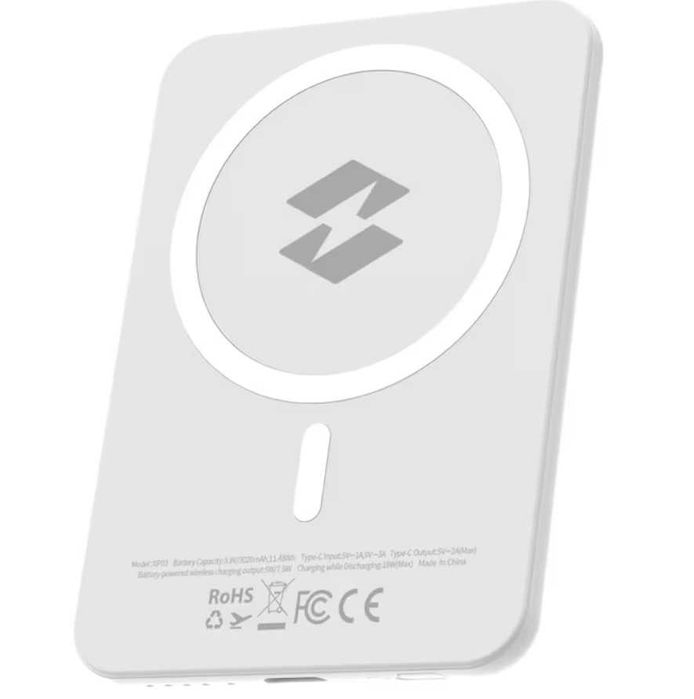 Външна батерия INFINIX 3000mAh, безжично зареждане, iPhone, Power Bank