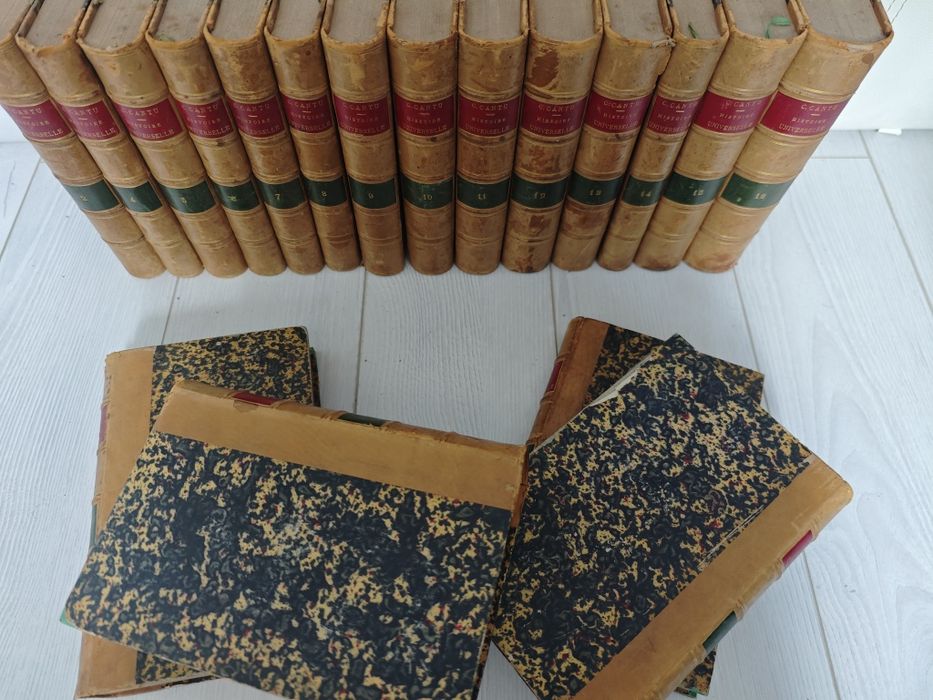 Set Istoria Universala, Cesar Cantu,1867, 18 vol, franceza,RAR