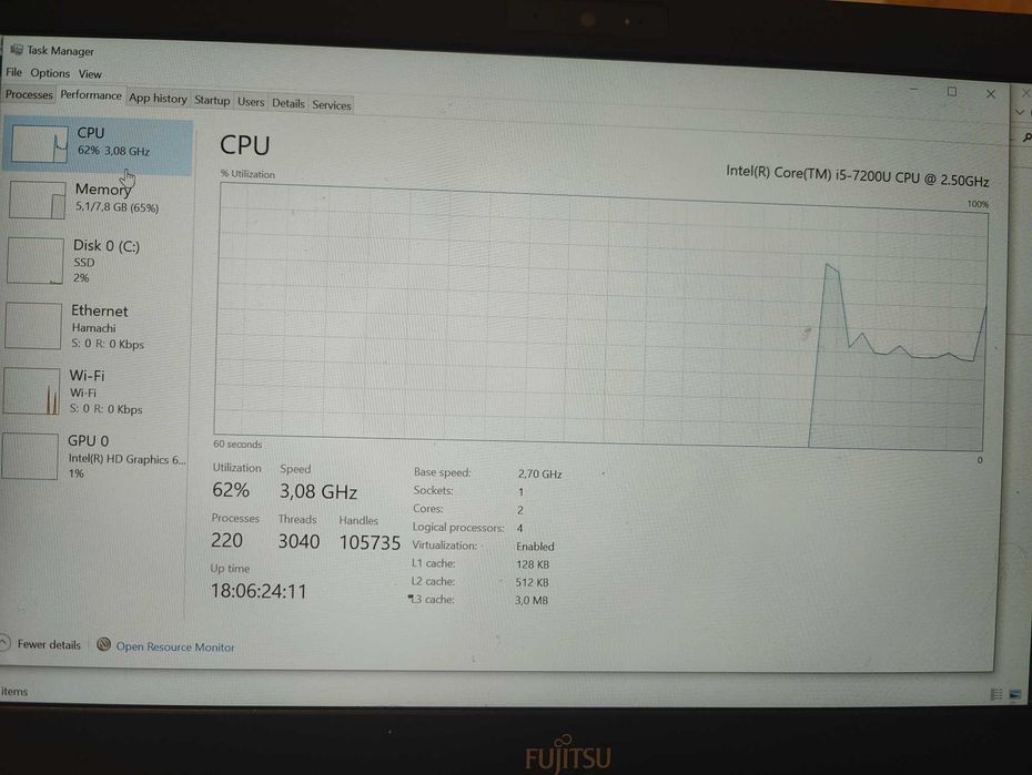 Лаптоп Fujitsu LifeBook E548