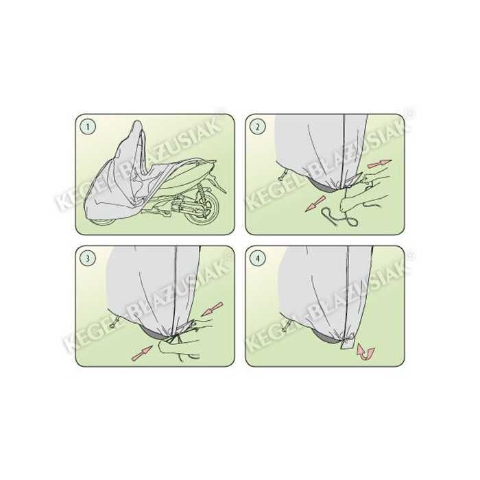 Покривало за Скутер, размер L, сиво, 185- 230см