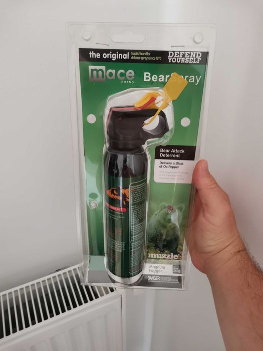 Spray Anti Urs / Bear Spray Mace Defend 260g 2% Capsacina Raza Acțiune 10m