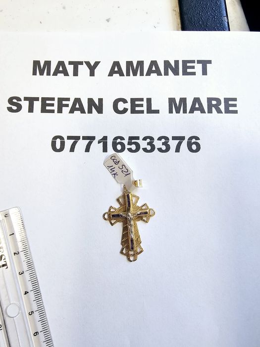 Maty Amanet cruce din aur 14 k 2.93 g cod  521