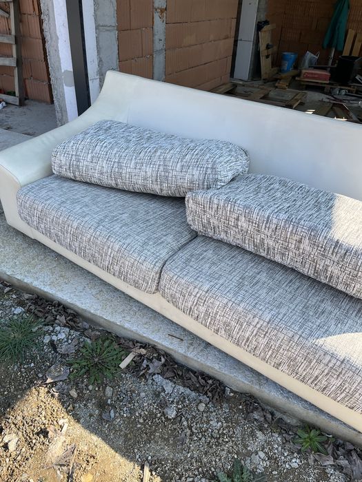 Диван 3-ка Прото бяла кожа