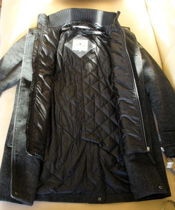 Преходно мъжко палто-Tom Tailor в Антрацитено сиво-черно